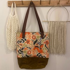 Rifle Paper Co. Waxed Canvas Tote